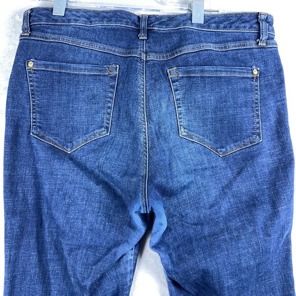 INC DENIM Womens Bootcut Jeans Stretch High Rise 5-Pocket Blue Size 14P - Picture 4 of 12